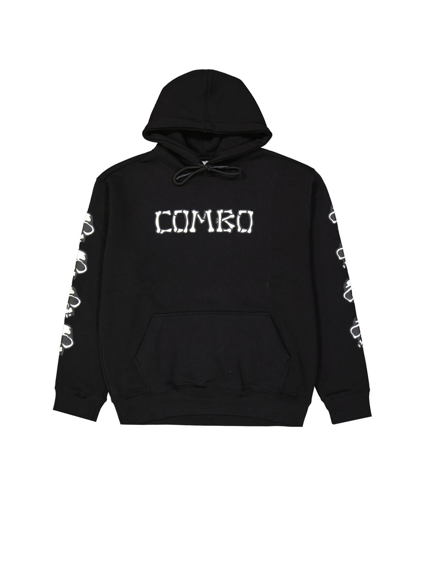 felpa con cappuccio logo bones