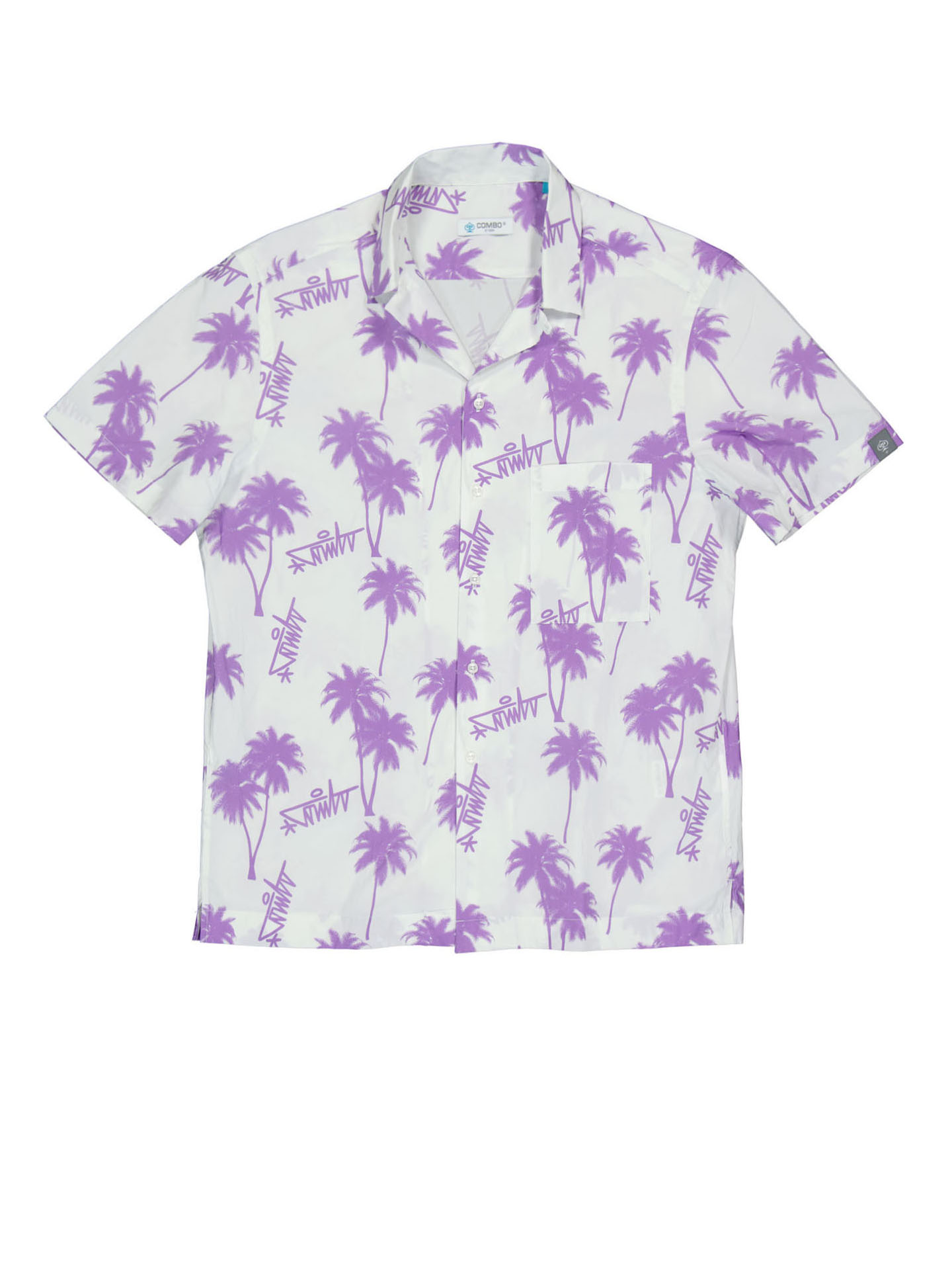 camicia m c bowling stampa fantasia palme